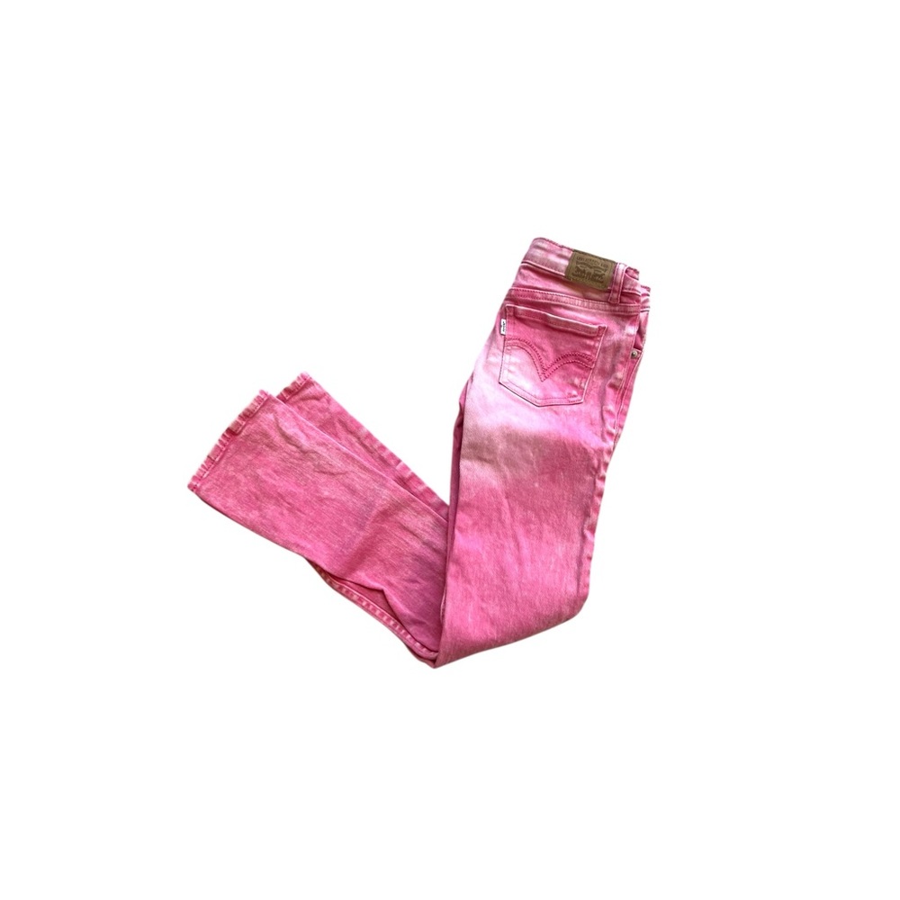 Pink Ombré Light Wash Levi’s 711 Skinny Jeans